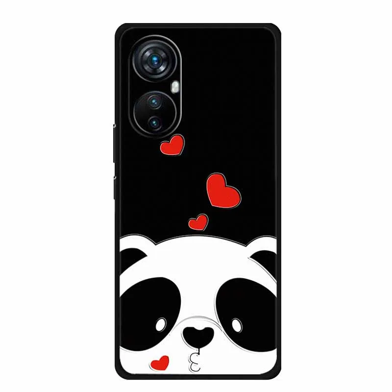 Elegant 3D Relief Emboss Black Silicone Soft Back Case