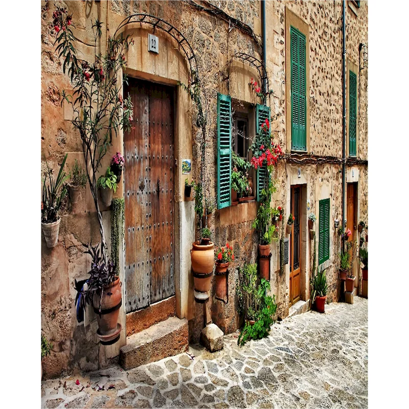 

GATYZTORY Town Landscape Painting By Numbers For Adults Frame Diy Acrylic Paint On Canvas Handpainted Oil Painting For Home Deco