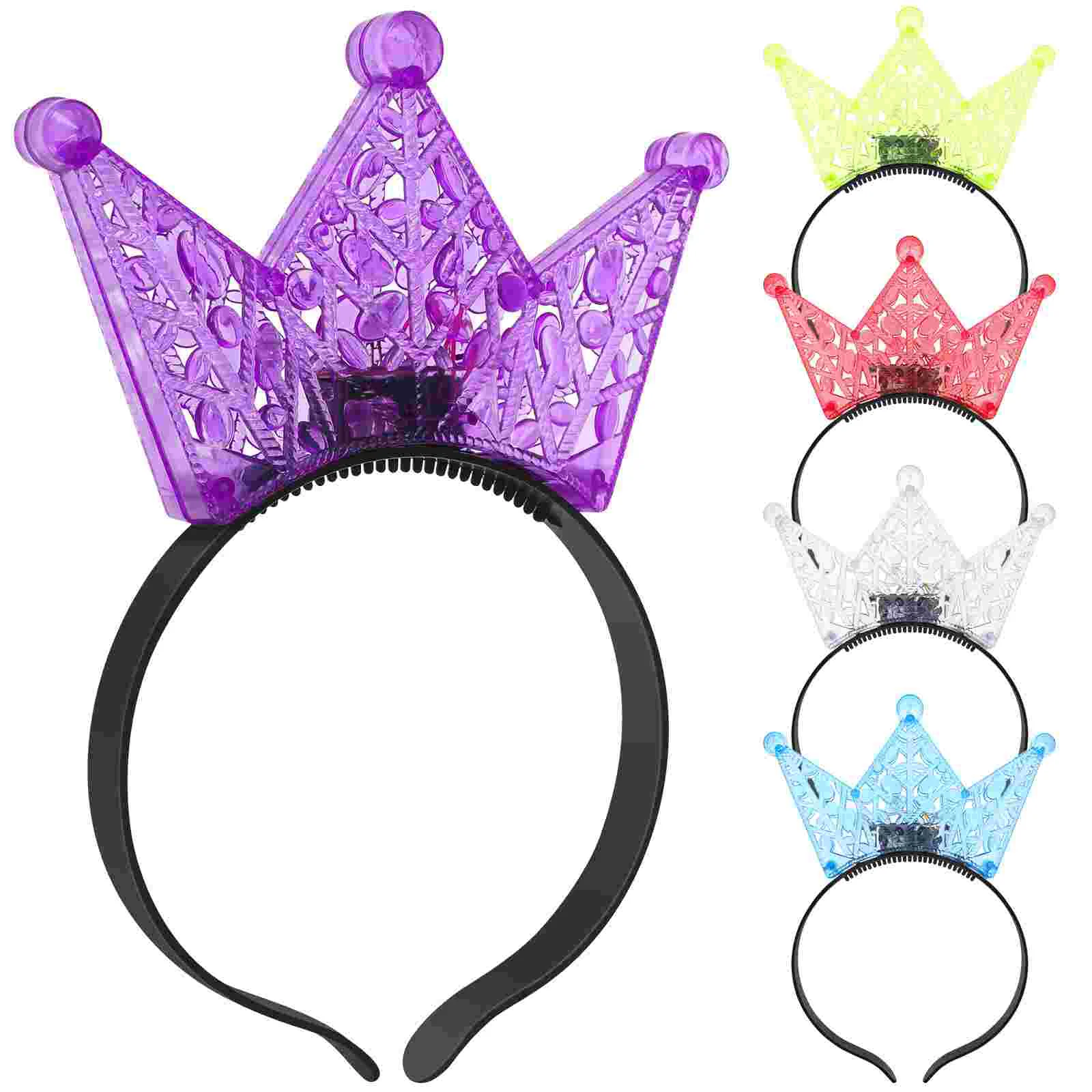 5 Pcs Headband Women's Hair Ties Dance Floor Props Plastic Crown Headdress the metronomicon slay the dance floor the metronomicon chiptune challenge pack 1