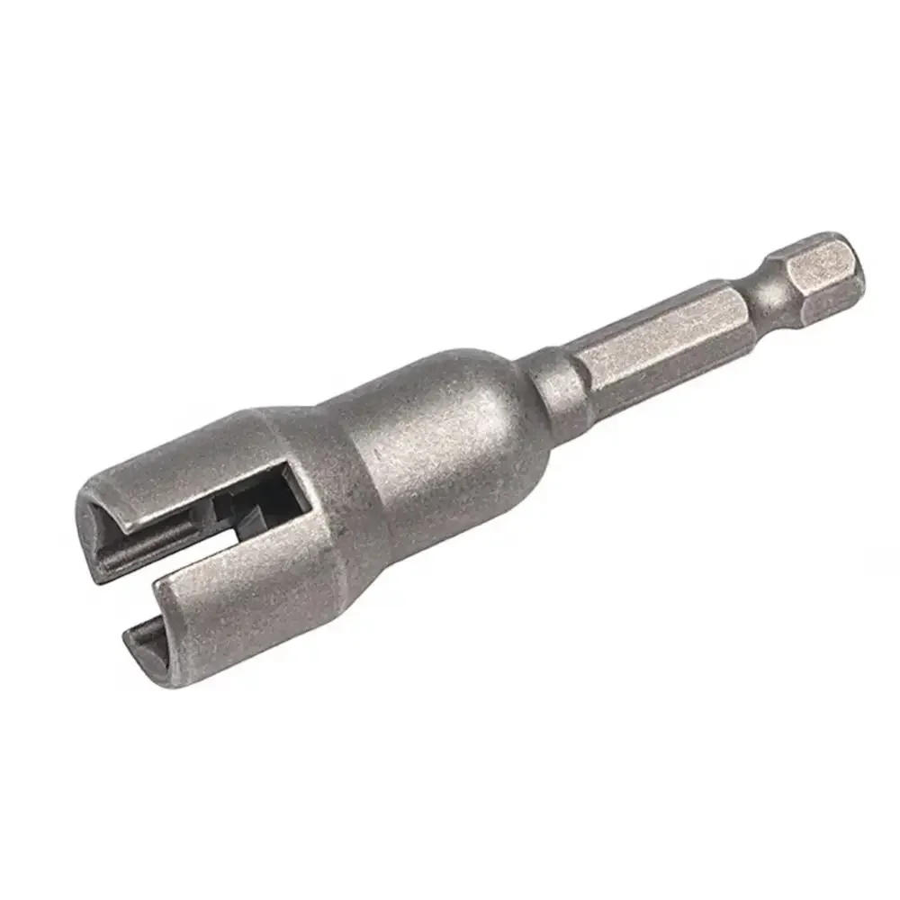 1/4" Hex Shank Wing Socket 65mm - Long Power Wing Nut Driver with Slotted 12mm Socket for Auto Repair & DIY Tools
