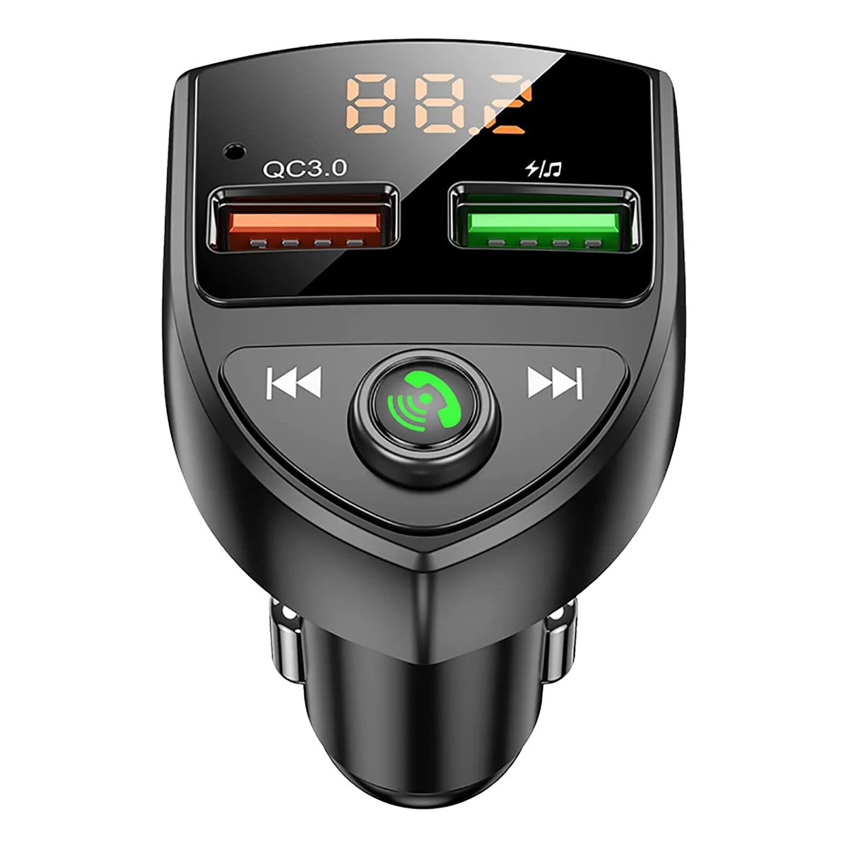 

Автомобильный Bluetooth FM-передатчик, беспроводной Bluetooth Автомобильный адаптер FM-радио, поддержка громкой связи, mp3-плеер, TF-карта