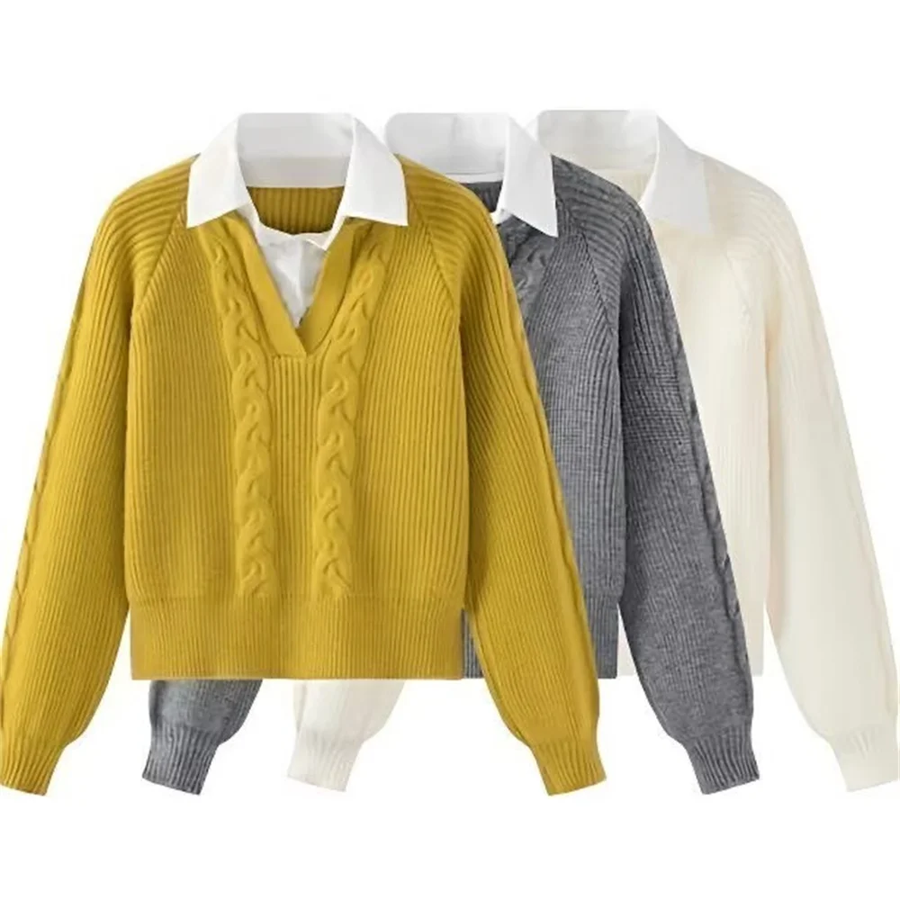 2026 Autumn Winter Spring Women Casual Long Sleeve Knit Pullover Sweater Female Basic Pullovers Tops Fashion Blouses Clothes