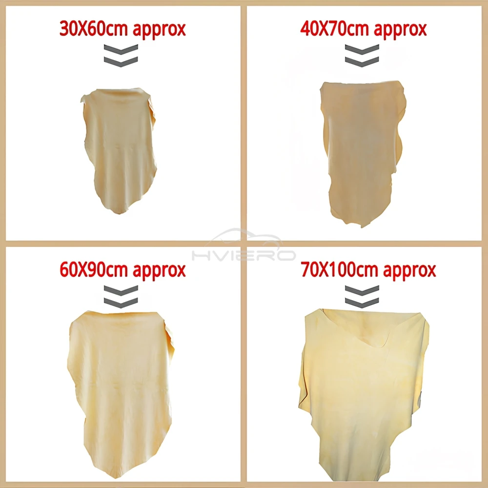 1X 멀티 사이즈 자동 오토바이 자연 건조 섀미 가죽 약 무료 모양 가죽 천 세척 Deerskin 자동차 청소 물건