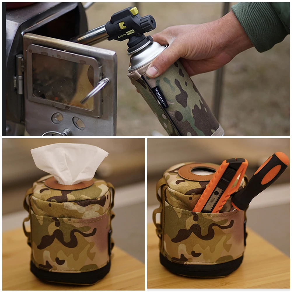 Description Picture 5 of item230/450ml Camping Gas Tank Case BBQ Gas Canister Protective Cover Picnic Fuel Cylinder Protective Bag Outdoor Camping Equipment