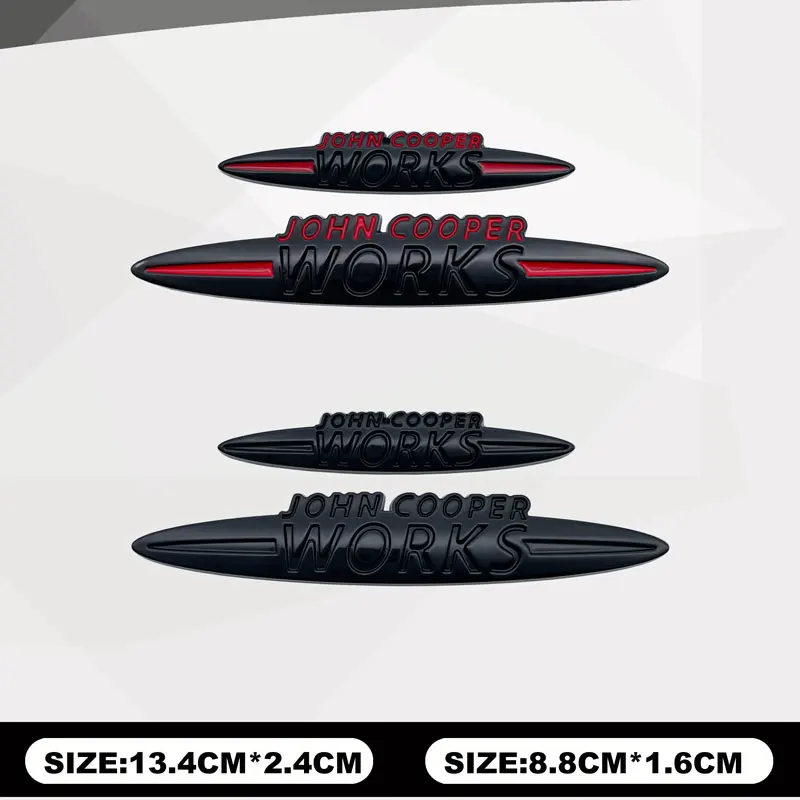 Metal Badge Car Body Decor Sticker Parts For Mini Cooper S JCW F55 F56 F60 F53 F54 R55 R56 R60 R61 R58 F57 John Cooper Works