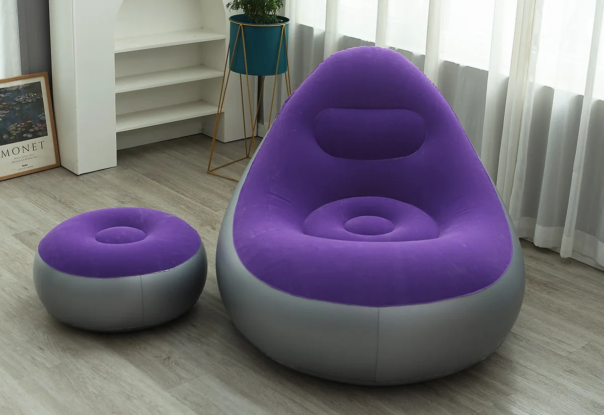 أريكة ترفيهية كسول واحدة قابلة للنفخ ، تخزين قابل...