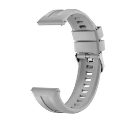 Premium Silicone Band - 22mm Men's Rugged Strap - 22mm (Gray)