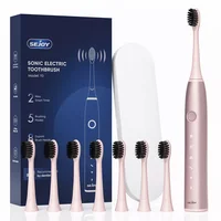 SEJOY Electric Toothbrush for Adults Rechargeable 5 Modes With 8 Replacement Brush Heads 1