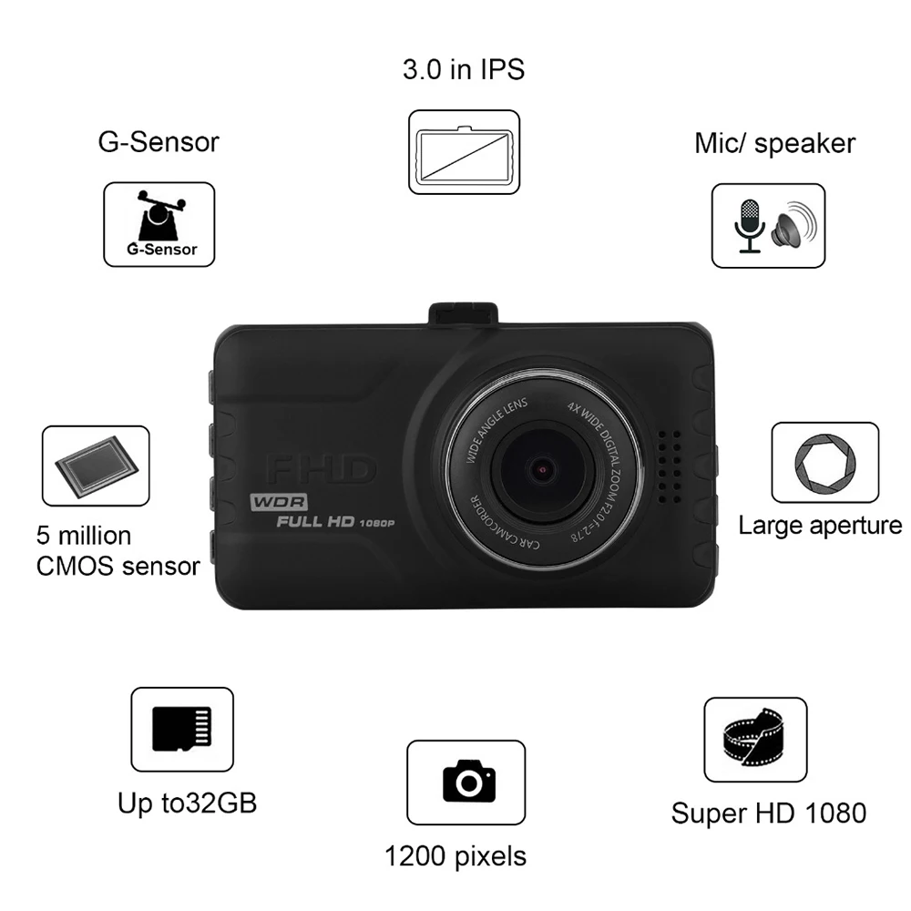 

1080P Full HD Car DVR WiFi Dash Cam Rear View Vehicle Dash Camera Video Recorder 24 Hours Parking Monitor Night Vision G-sensor