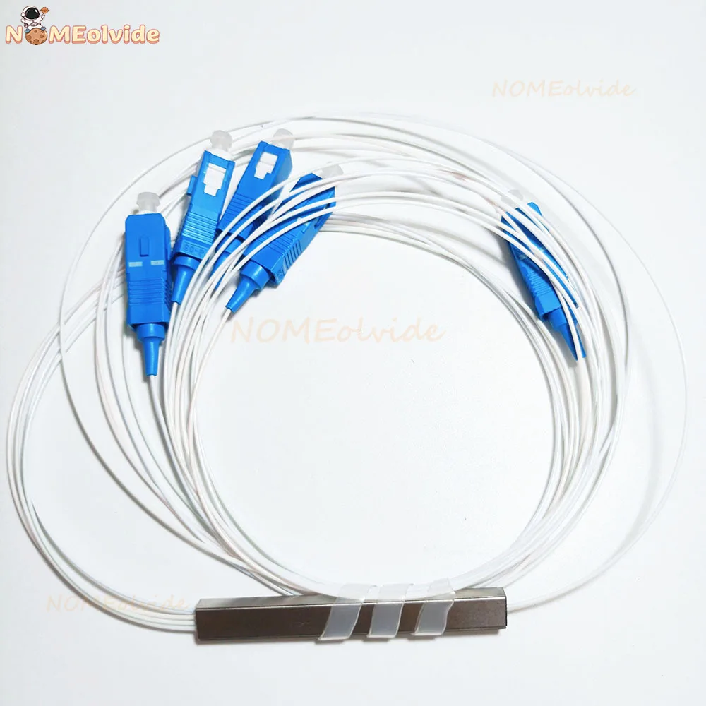 5 PCS/Lot 1x2 1x4 1X8 1x16 SC/UPC PLC Splitter SM Single Mode 0.9mm 1m FTTH Fiber Optic Splitter G657A1 LSZH PVC fiber optic adapter