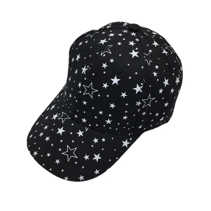 

Men Women Summer Five Pointed Star Printing Curved Brim Baseball Cap Outdoor Sport Travel Mountaineering Sunscreen Sun Hat A62