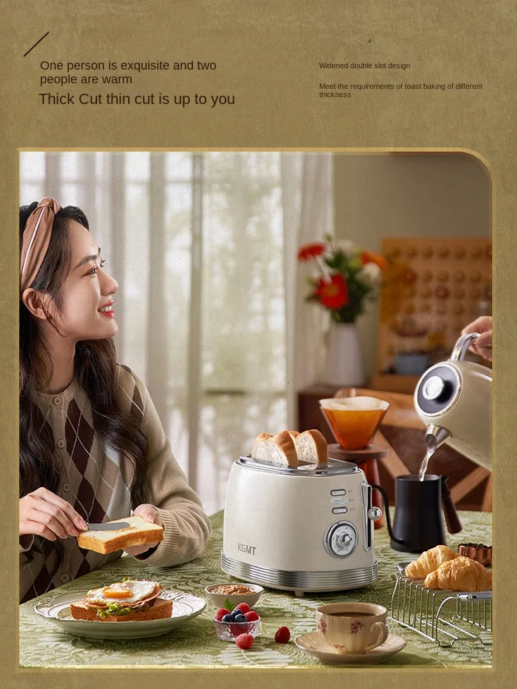 220V KGMT Toaster Oven,  New Breakfast Machine, Multifunctional Mini Toast Oven for Home Use 4