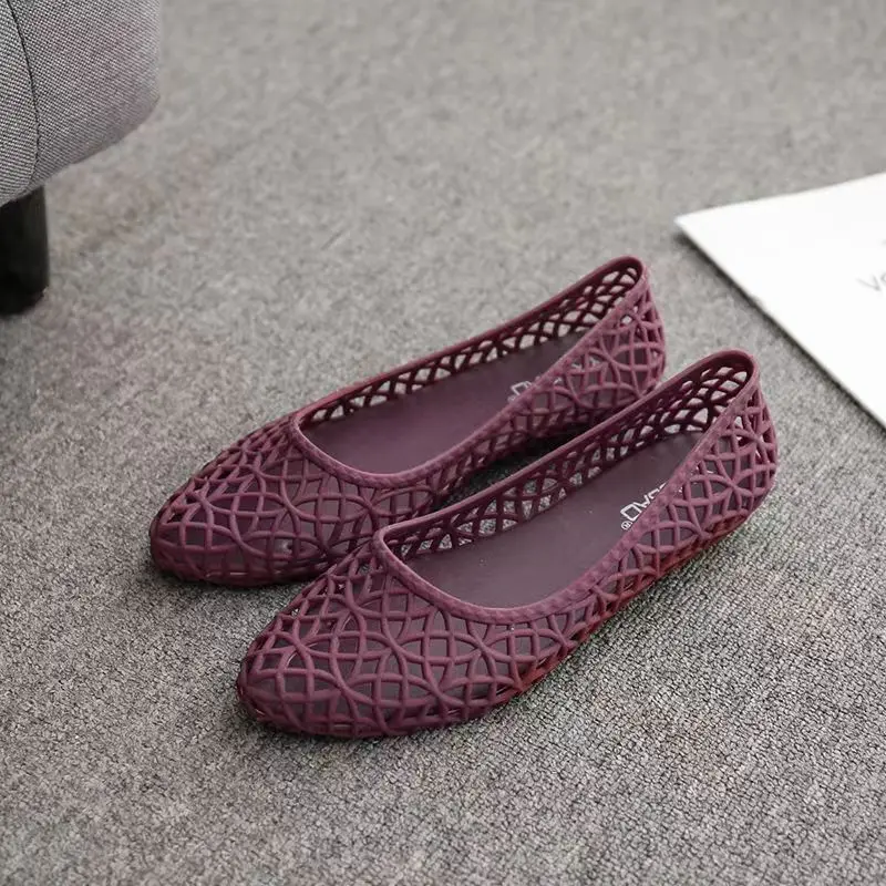 2025 Spring/Summer New Fashion Breathable Open Toe Non-Slip Soft Bottom Woven Fla | ChicGrl