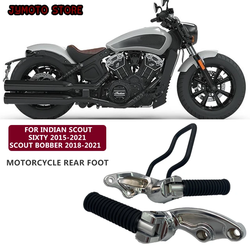 Moto Pieghevole Posteriore Passeggero Pedana Poggiapiedi Staffa Di Montaggio Per Indian Scout 15-21 Scout Sixty 16-21 Scout Bobber 18-21