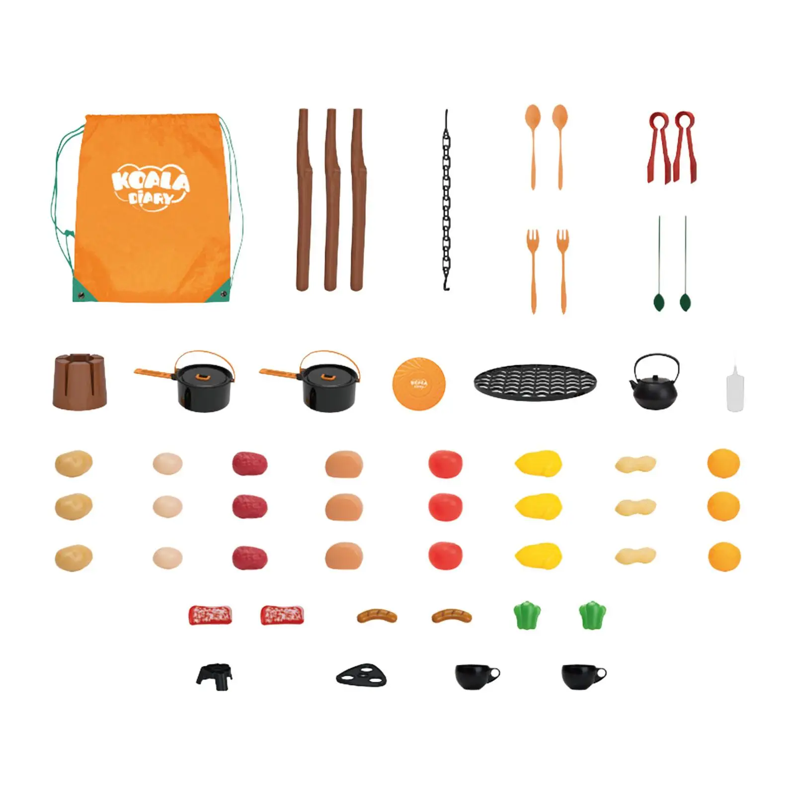 

Camping Tea Party Toys Set Develops Life Skills Pretend Cooking Play House Kitchenware for Kids Girls Children Holiday Gifts