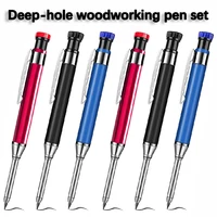 3pcs/set 2.8mm Metal Woodworking Pencil Deep-hole Marker Mechanical Pen Built-in Pencil Sharpener for Marking Tools Supplies 1
