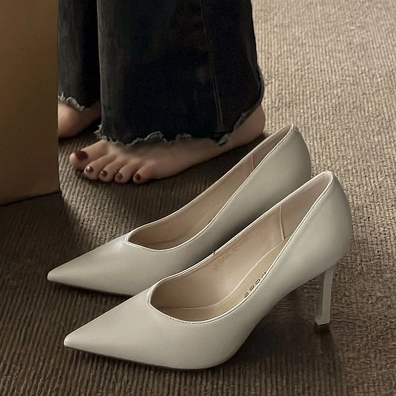 

Туфли-лодочки женские на высоком каблуке, пикантные сандалии, заостренный носок, элегантная вечерняя Обувь, весна 2024