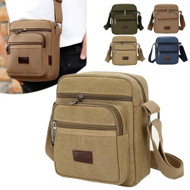 Sac à bandoulière pour hommes affaires loisirs grande capacité sac à main Portable fermeture éclair multicouche étanche été sacs à bandoulière pour hommes 1