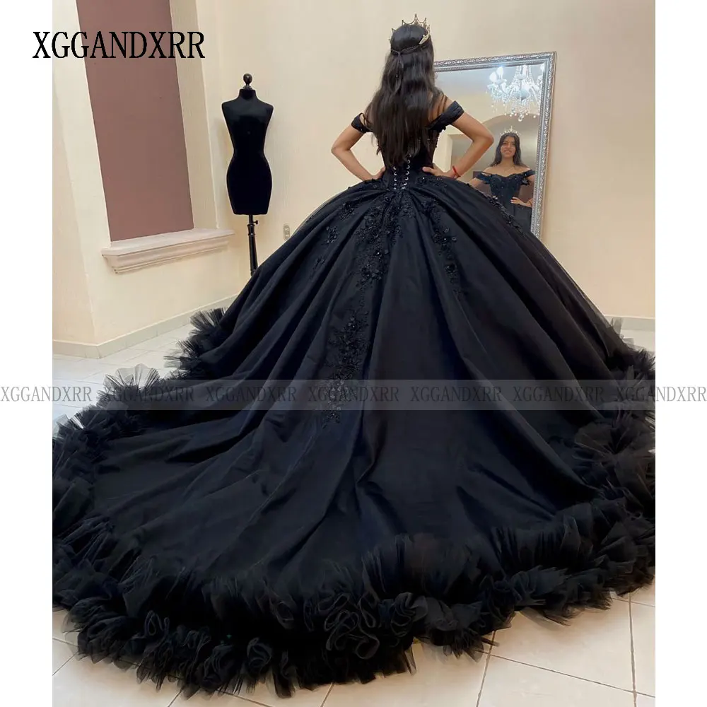 Quinceanera Avondjurken met V-hals voor dames, met kant, lange