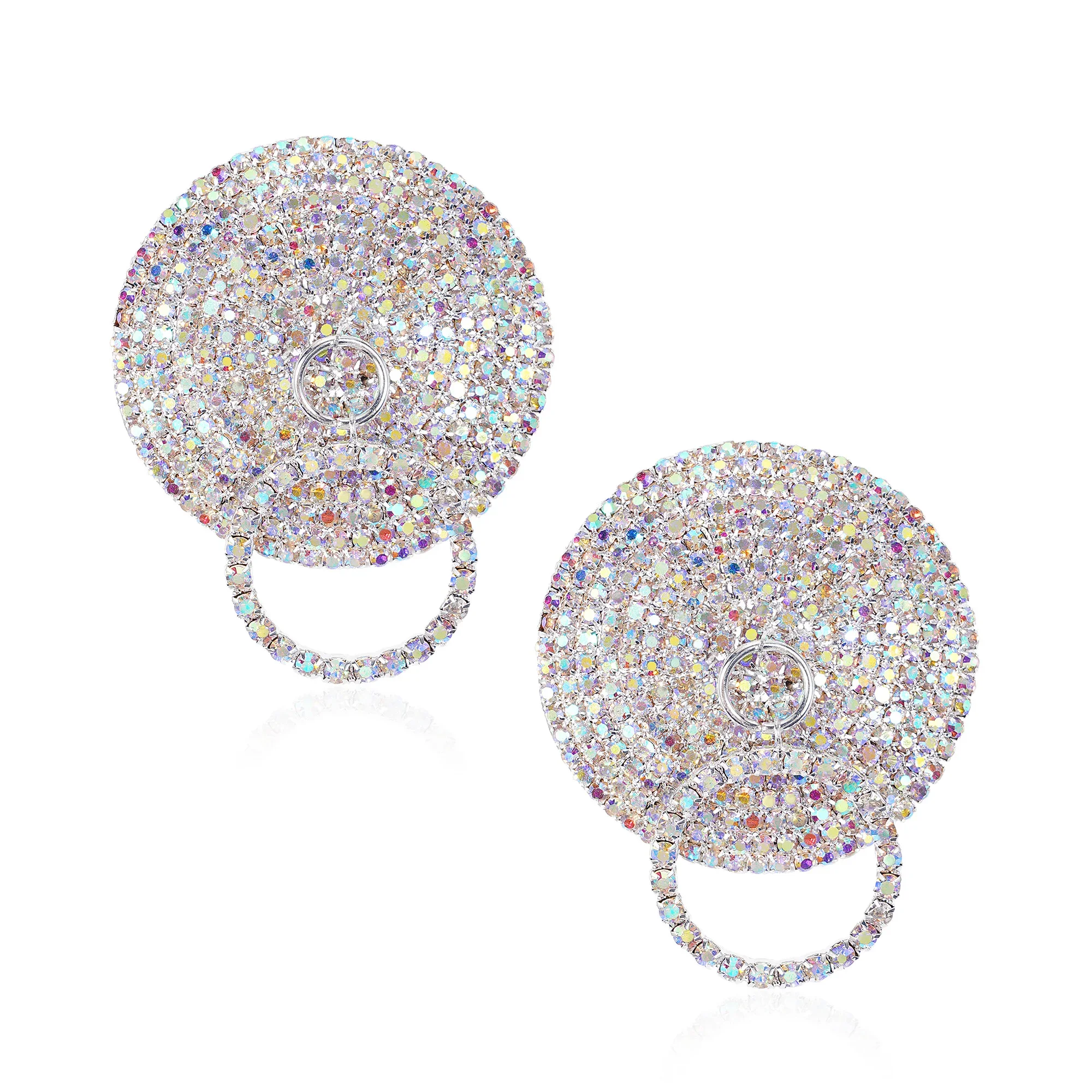 

Sexy Women 1pair Shiny Crystal Nipple Cover Protector Reusable Breast Wear Silicone Nipple Pasties Stickers Lingerie Accessories