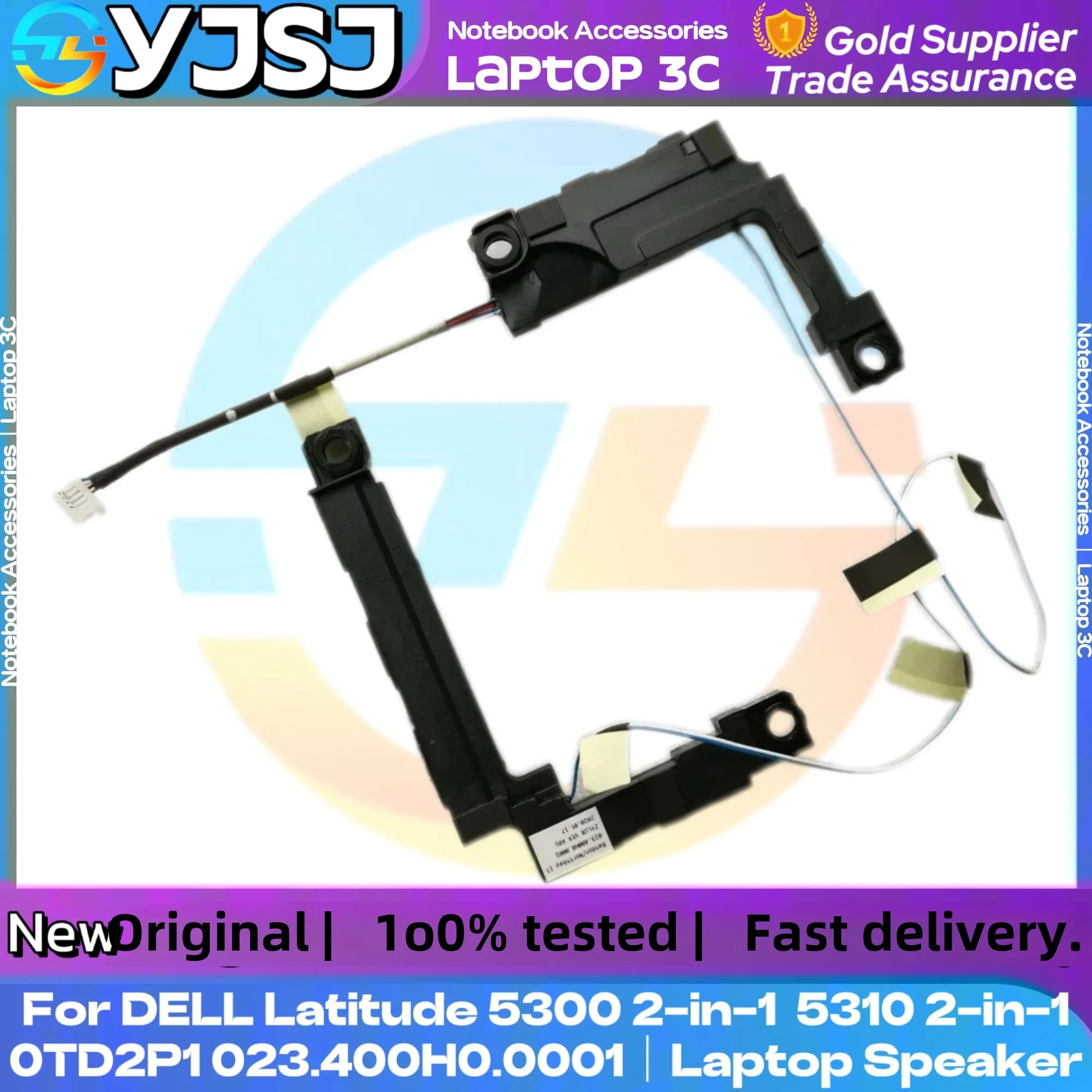 Original Laptop Speaker for DELL Latitude 5300 2in1 5310 2-in-1 built-in Speaker 0TD2P1 023.400H0.0001