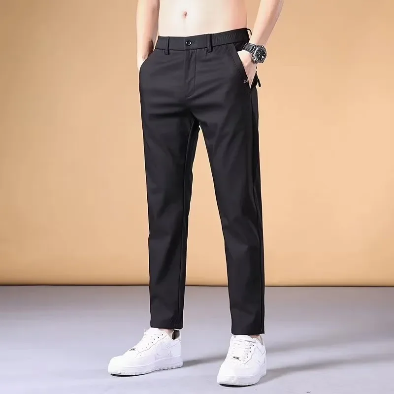 Summer Thin Casual Pants for Men - Loose Fit Full Length Korean Fashion Trousers for Four Seasons 4
