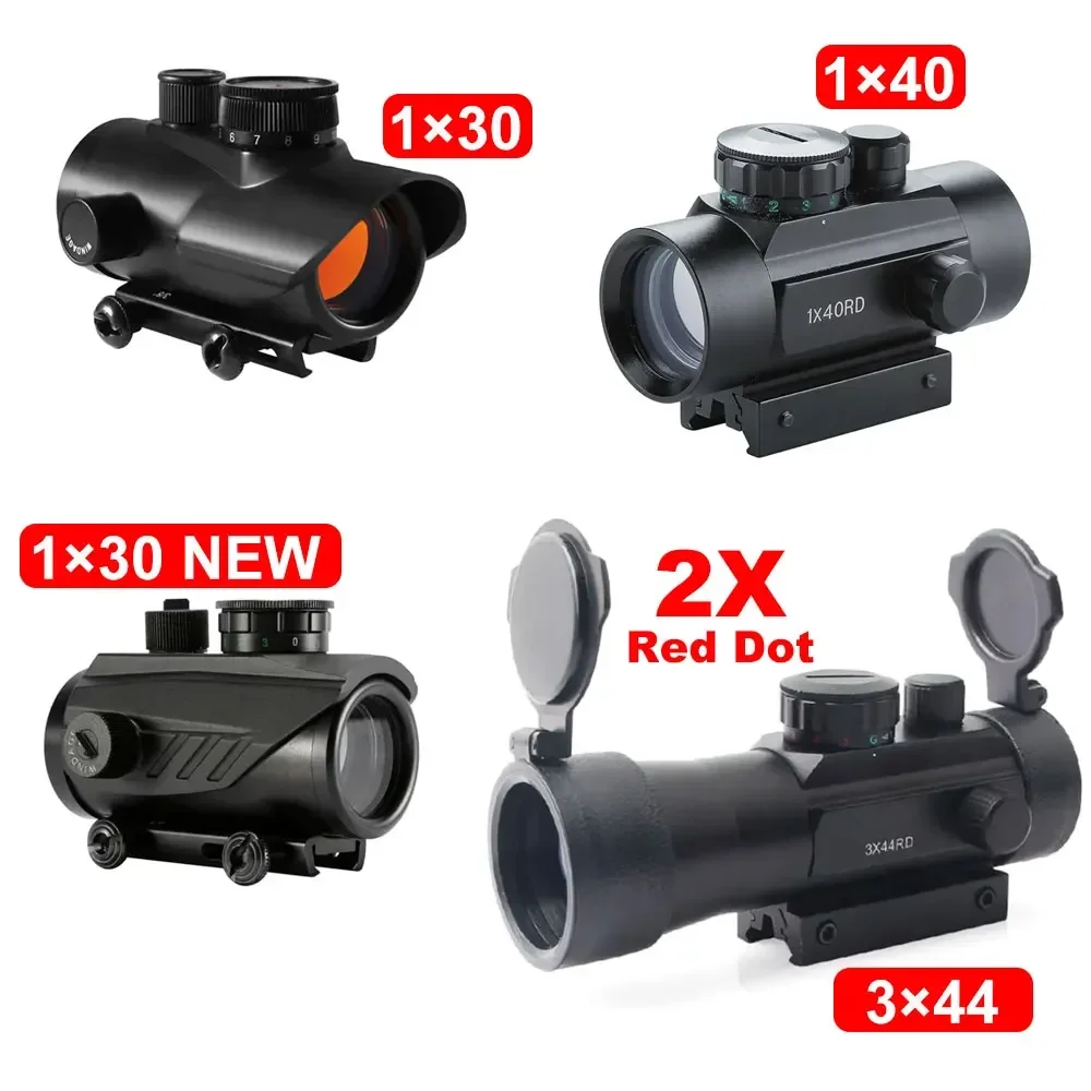 Tactical 1x40mm Reflex Red Green Dot Sight Riflescope With Battery And 11mm/20mm Weaver Picatinny Rail Mount for Outdoor Hunting red dot sight rifle scope