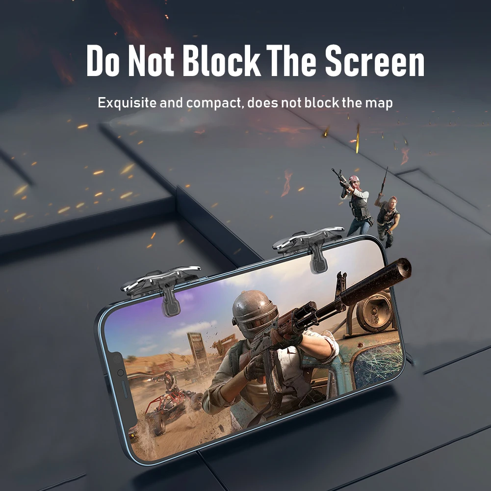 1쌍 PUBG 모바일 게임 트리거 컨트롤러 조이스틱 폰 게임패드 조준 버튼