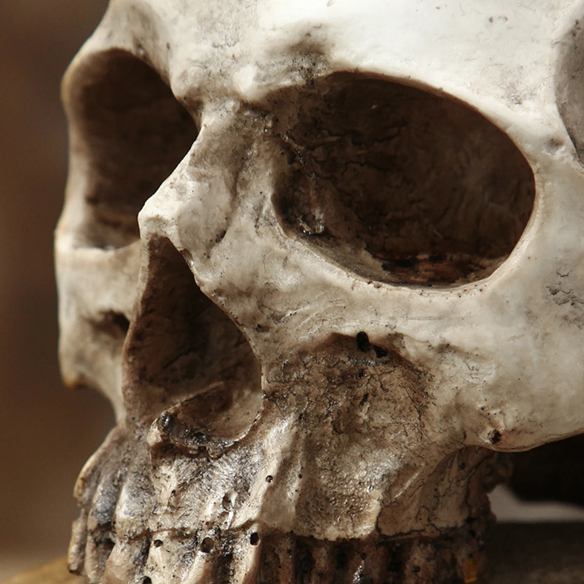 1PC, Halloween decoration, horror art simulation skull head decorative flower pot, resin material courtyard garden flower pot