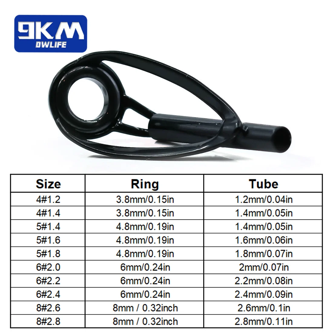 Kit réparation anneaux canne pêche céramique inox résistant eau douce mer remplacement guide fil
