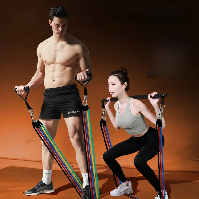 90-240 lbs Pull Rope, Resistance Bands, Portable Fitness Equipment, Ankle Strap, Chest Expander, Elastic Exercise Band