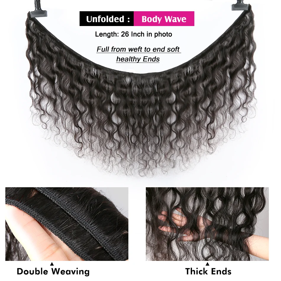 Body Wave Bundels Brazilian Hair Weave Bundels 1/3 Pcs Menselijk Haar Bundels Natuurlijk Zwart 28 30 32 Inch Remy Full Hair Extensions
