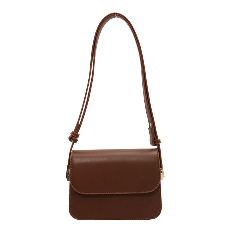 Yandm Vintage Solid Color Crossbody Bag – PU Leather Flip Flap Shoulder Bag For Women, 18x6x14.5 Cm - View #4