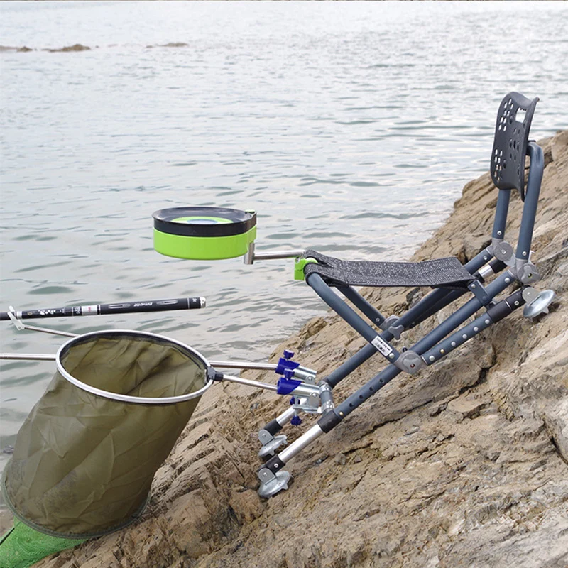Fishing Chair Multifunctional Strong Load-Bearing Stainless Portable Adjustable Folding Chair