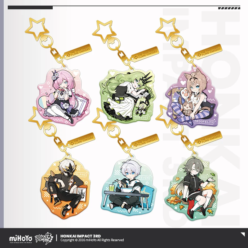 

Game Honkai Impact 3 Anime Elysia Pardofelis Mobius Su Kalpas Acrylic Keychain Keyring Pendant Cartoon Bag Gift