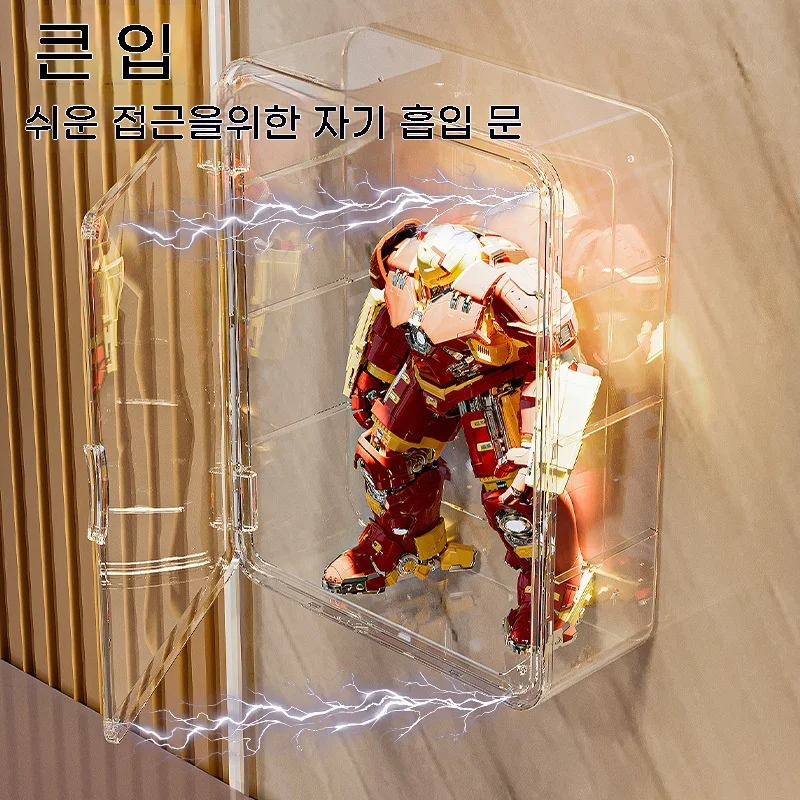 블라인드 박스 벽걸이 피규어 쇼케이스 투명 아크릴 보관함 디스플레이 케이스, 피규어 스탠드 방진 장난감 디스플레이 박스, 1/3 개