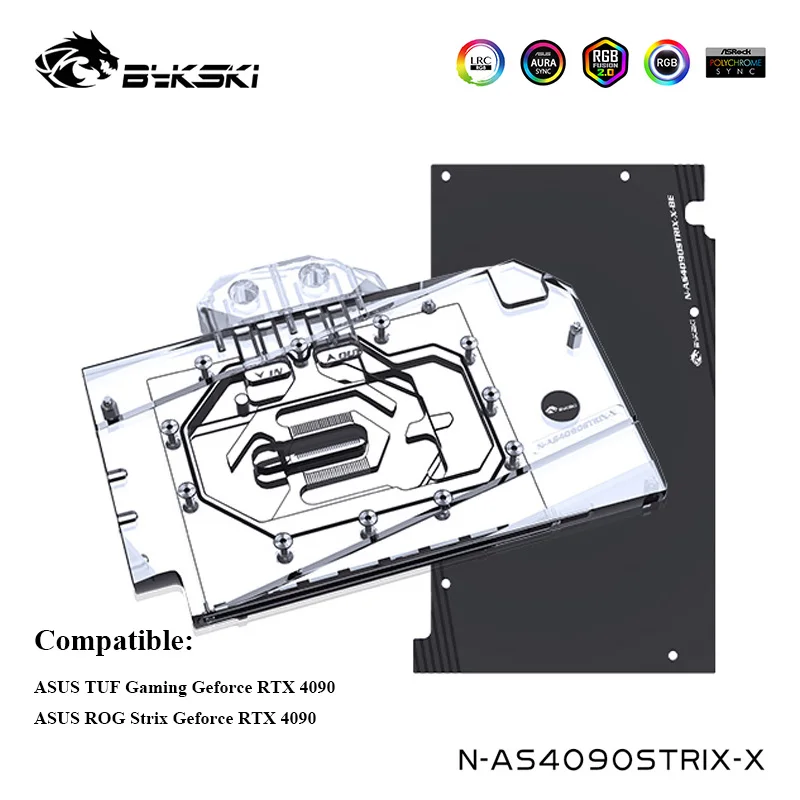 Bykski Water Cooler Per Asus Rog Strix Geforce Rtx 4090,Tuf Gaming Geforce Rtx 4090 Vga Card Cooling Block,N-As4090Strix-X