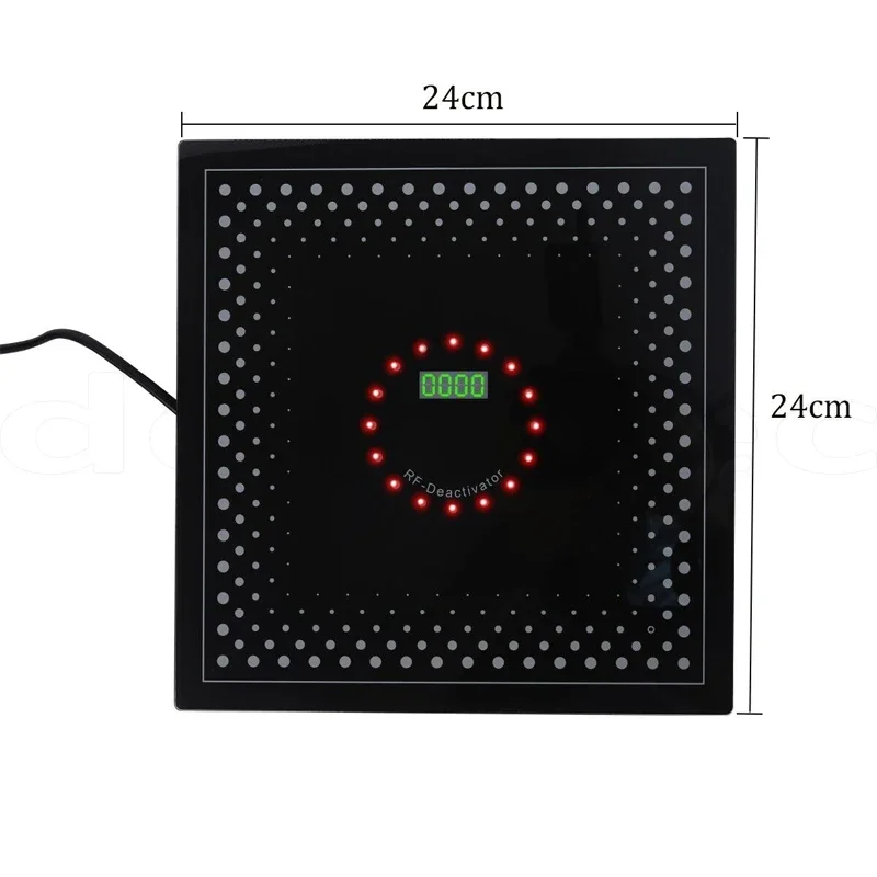 Supermarket EAS Security 8.2mhz rf soft label deactivator glass pad with alarming sound