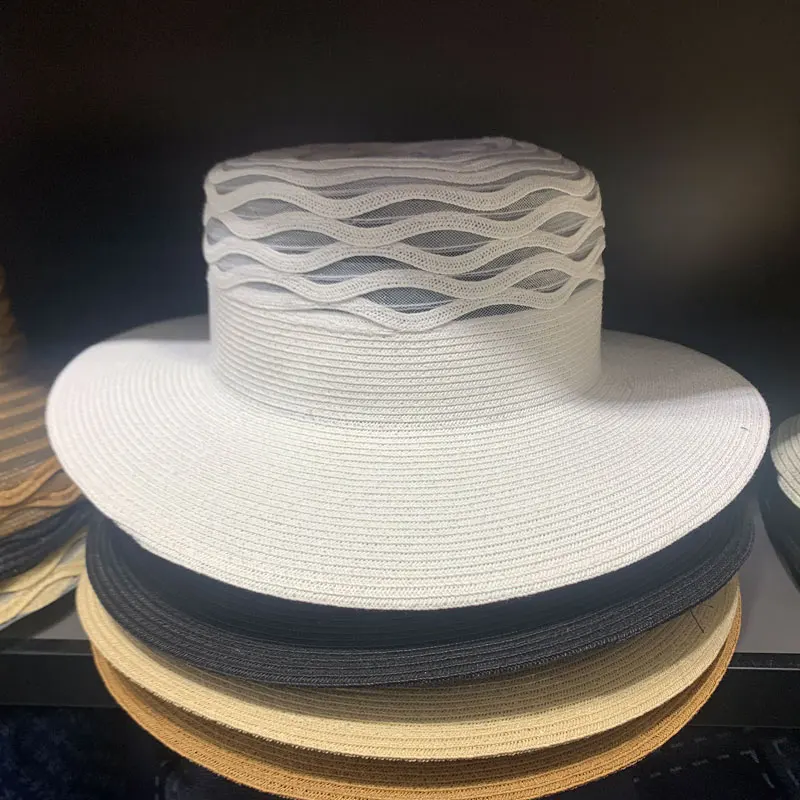 

2022 New Spring Summer Harajuku Bucket Straw Hats For Women Retro Casual Lace Breathable Boater Basin Hat Beach Fashion Sun Hats