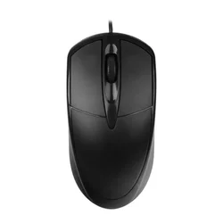High-Precision USB Optical Wired Mouse - Ergonomic Design (Black)