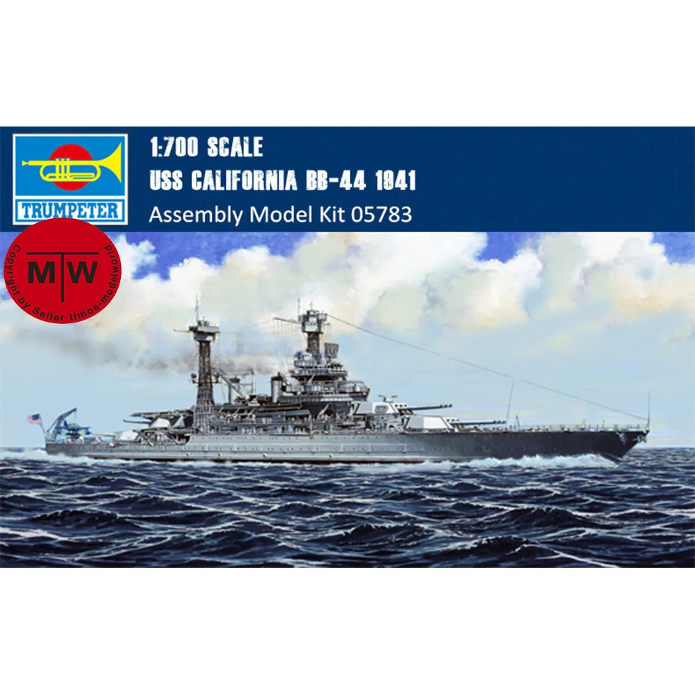 

Trumpeter 05783 1/700 Scale USS California BB-44 1941 Battleship Military Plastic Assembly Model Kits