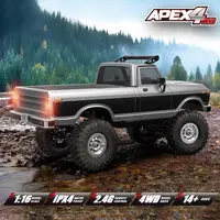 1:16 HBToys RC Car with Realistic LED Roof Light RC Crawler Vehicle R1611 4x4 Off-Road Full Functionality Alloy Drive Shaft