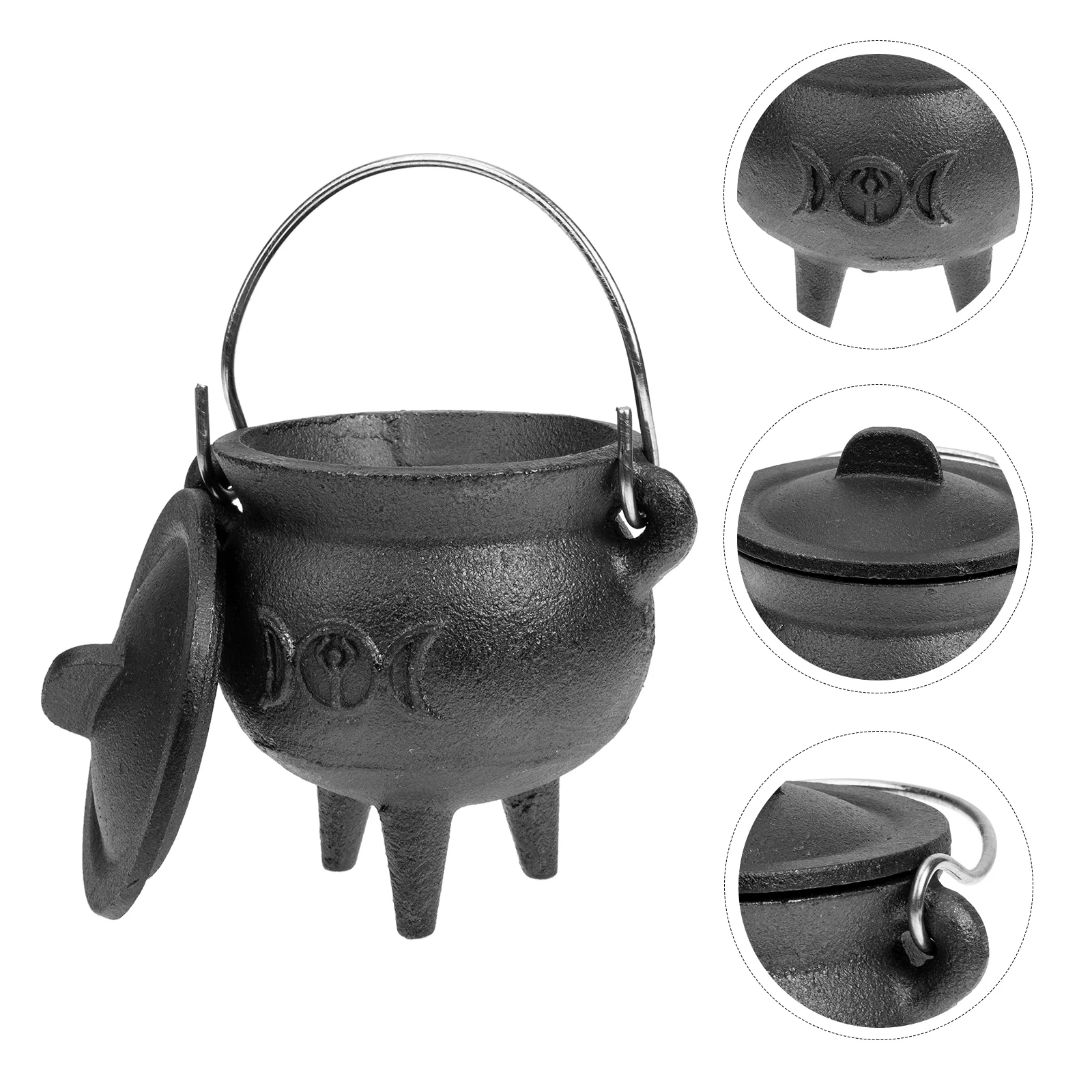 

Mini Cauldron Small Iron Witch Pot Halloween Cauldron Pot Trick Or Treat Candy Holder Bucket