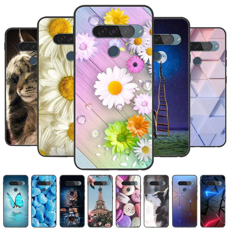 Per Lg G8 Thinq Custodia Flower Wolf Lion Custodia Per Telefono Per Lg G8 G8Thinq Cover Per Lg G8 Thinq Bumper Black Coque Fundas
