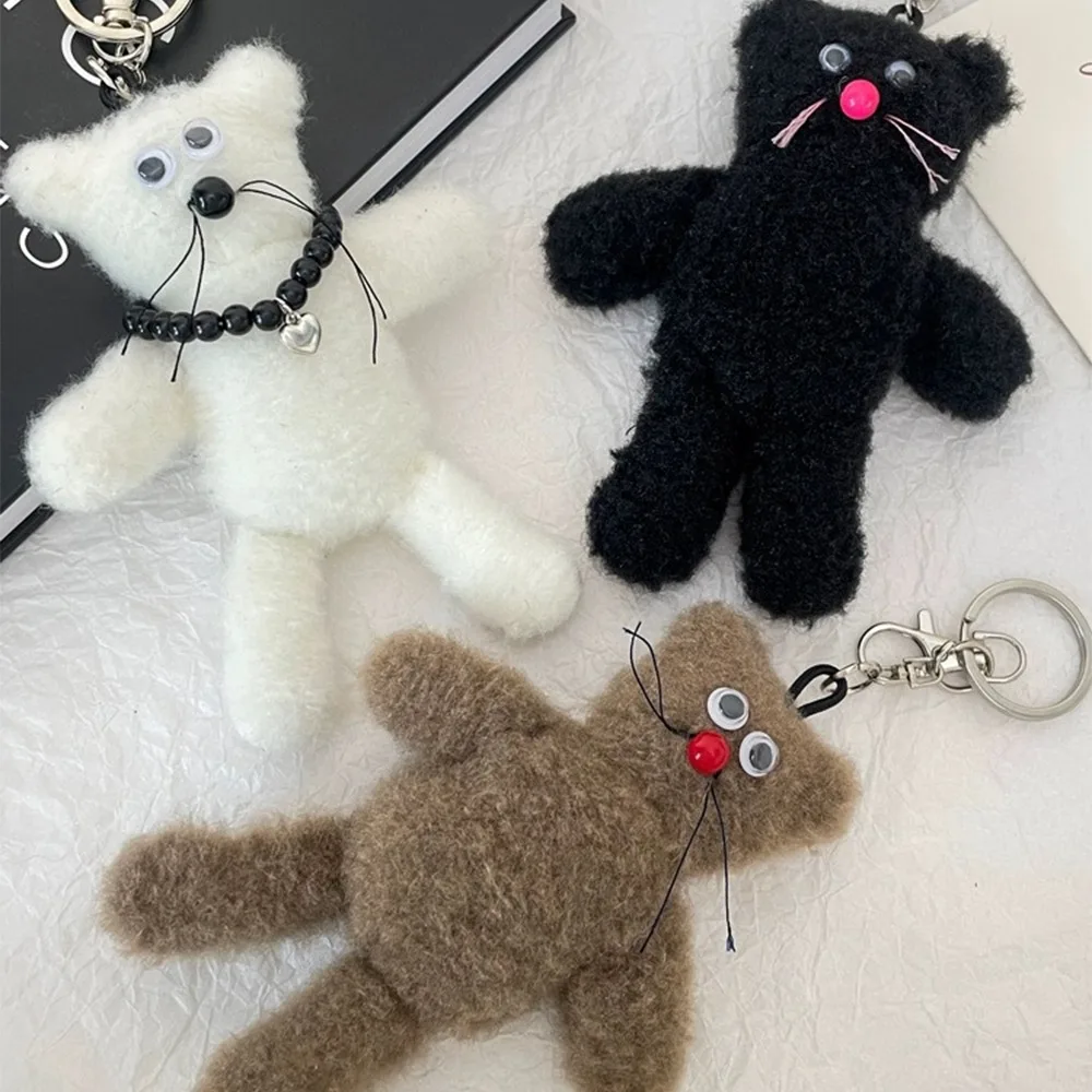 

Kawaii Cute Ugly and Cute Teddy Bear Plush Doll Strap Outfit Backpack Decoration CARS Ordinary Key Tool Couple Holiday Gift