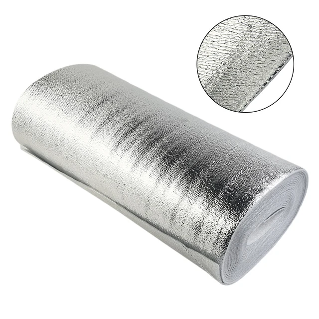 Film d'isolation thermique réfléchissant pour mur de radiateur, feuille  d'aluminium, matériel de construction - AliExpress