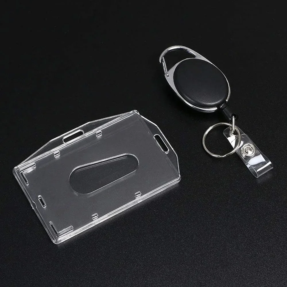 

Retractable Pull Badge ID Lanyard Name Card Holder Business Work Card Name Tags Nurse Doctor ID Badge Holders