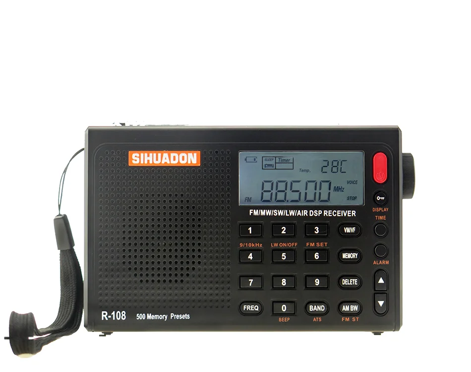 Radio Portatile SIHUADON R108 - FM/AM/ONDE CORTE, Ricaricabile, Display Retroilluminato, Allarme E Sleep Timer - Foto 2