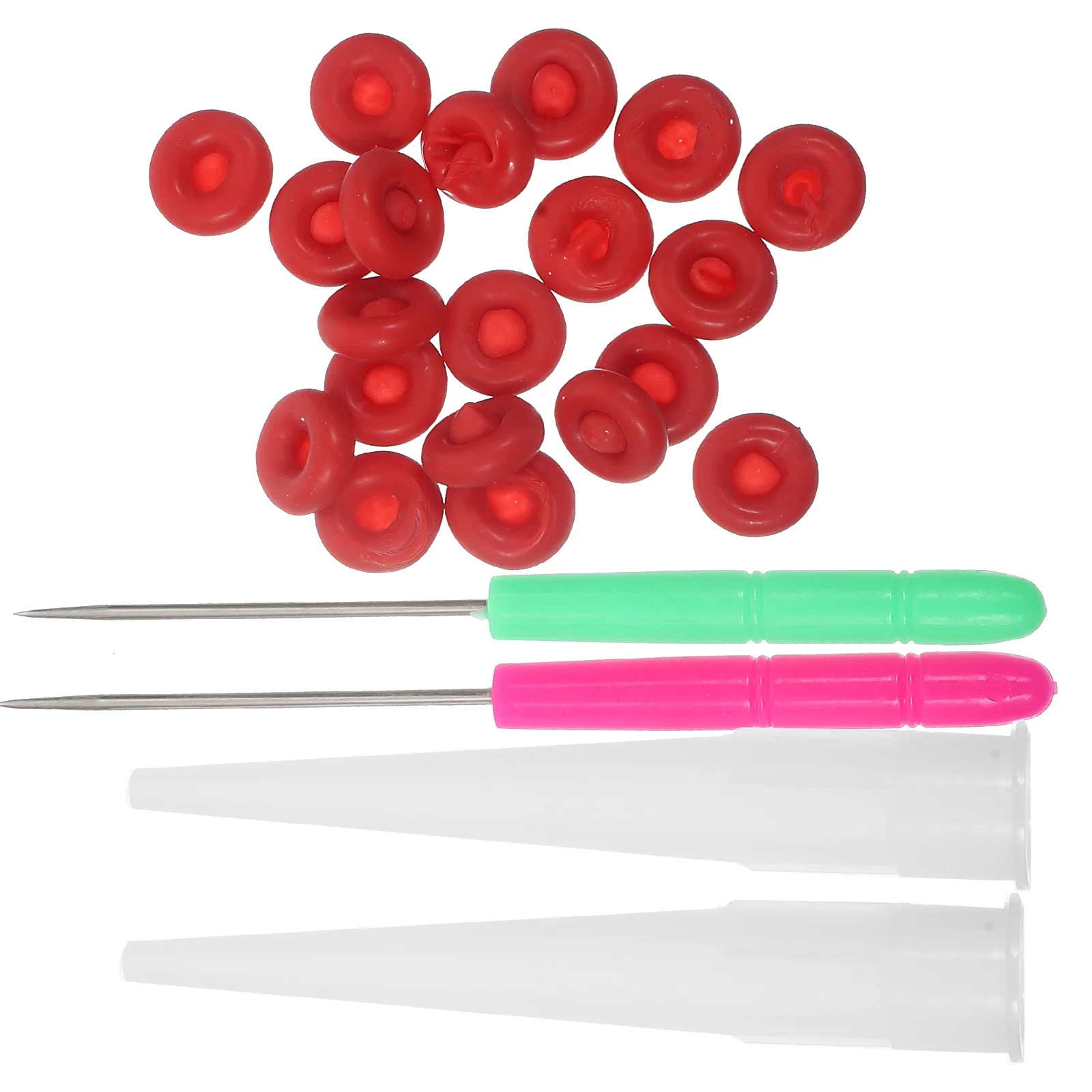 

1 Set of Caulk Cap Caulking Cap Covers Caulk Saver Caps for Sealing Caulk Pipes Cap with Nozzle Piercing Needles