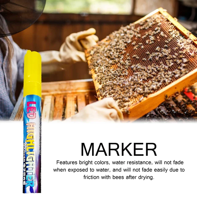 Nem Mérgező Méhek Marker Tollvíz-Alapú Festékjelző A Királynő Biztonságos Megjelölésére Egy Színes Doteeper Szerszámmal - Image 2